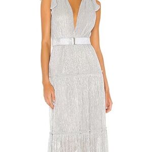 Sabina Musayev Silver Maxi Dress